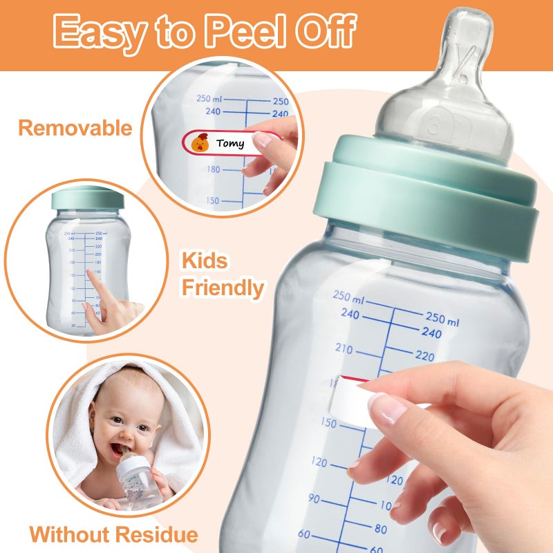 Jactales Name Label Stickers for Kids Toddlers School Stuff Supplies & Daycare Baby Bottles, Waterproof and Washable Back to School Name Labels - Easy Peel and Stick,Pack of 136. - Image 3